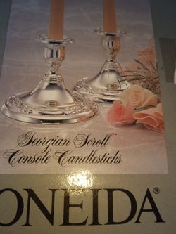Oneida Silver Plated Candle Stick Holders
