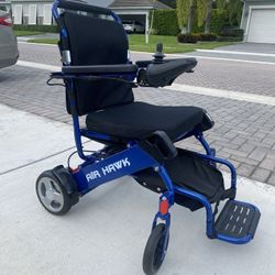Air Hawk Lightweight Electric Wheelschair LIKE NEW