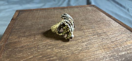 Sterling Silver Dragon Ring