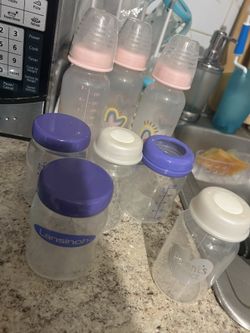 9 Ounce Baby Bottles + milk Storage Bottles 