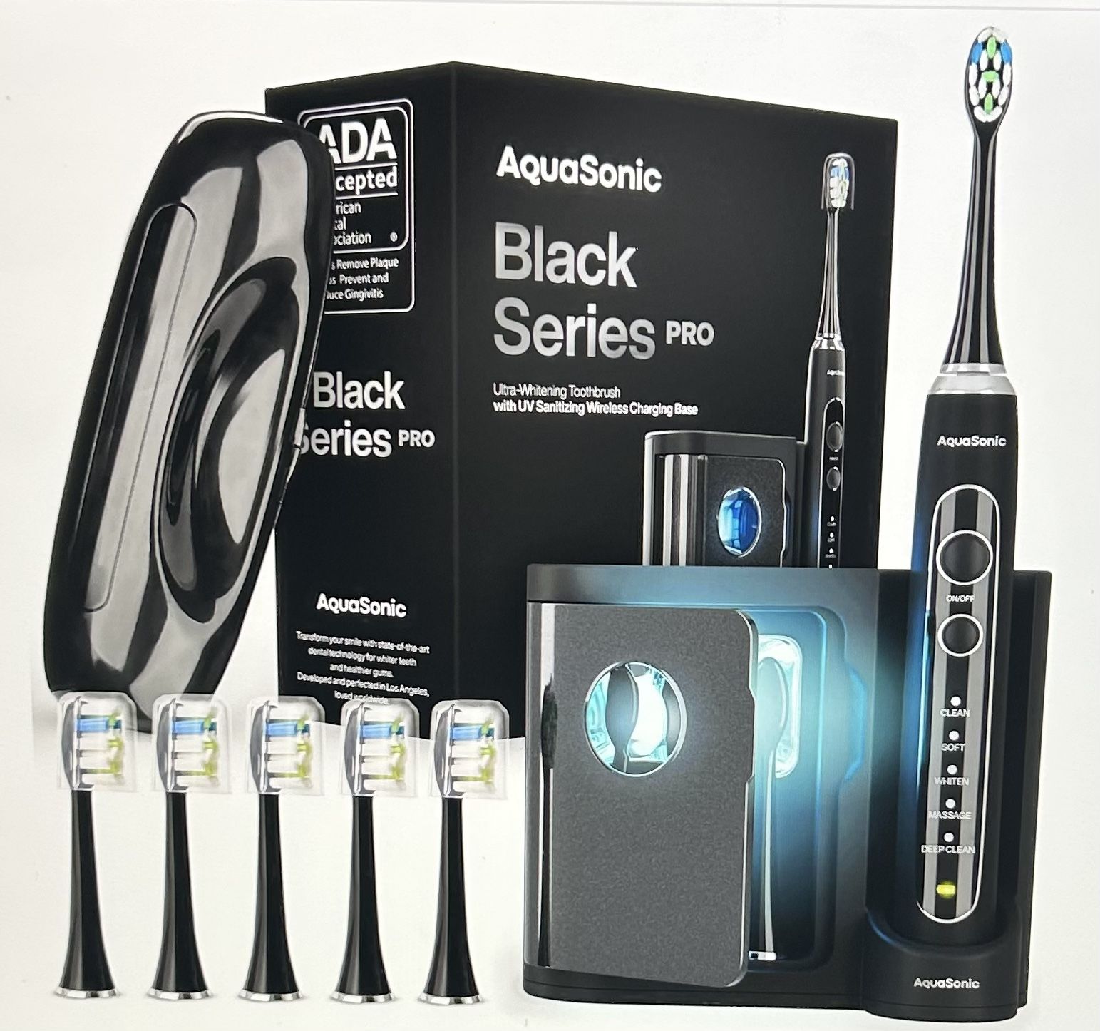 Aquasonic Black Series PRO UV Electric Toothbrush 