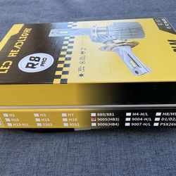 LED Headlight Bulbs 9005 HB3 50000LM R8 Pro Bright White NEW