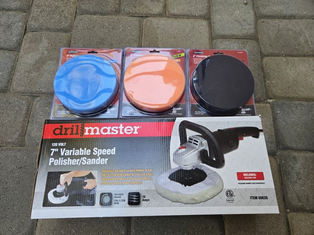 Drill master Polisher With 3 Pads