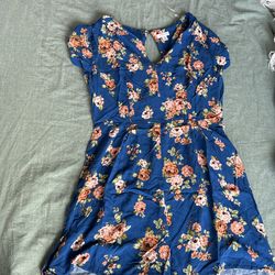 Blue Floral Romper