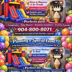 🎈 Supplies para Fiestas – Inflables y Helado Disponible