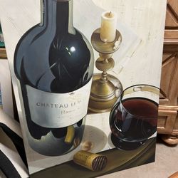 Painting- Wine  Bottle - Acrylic painting 