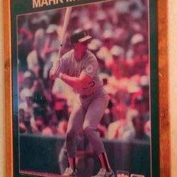 1988 Mark McGwire, Glass Crystal, Oak Wood Finish, Saint Mark Laurent Galleries