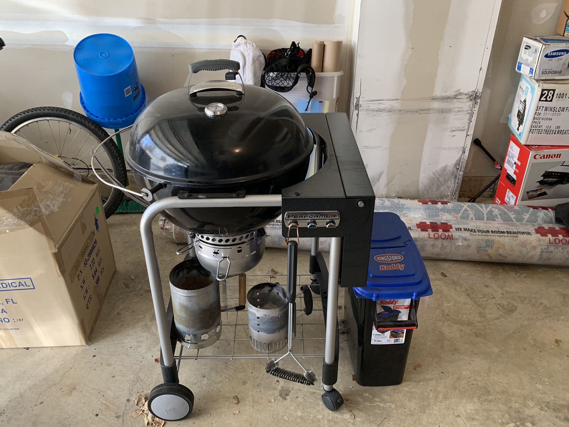 Weber 22” Performer charcoal grill and accessories