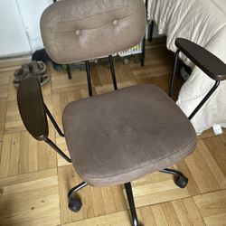 Brown Rolling Desk Chair