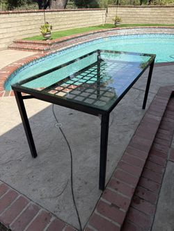 Glass Top Patio Table 
