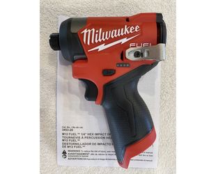 Milwaukee M12 FUEL Impact Driver.   Brand NEW.   Tool Only.  NUEVO.
