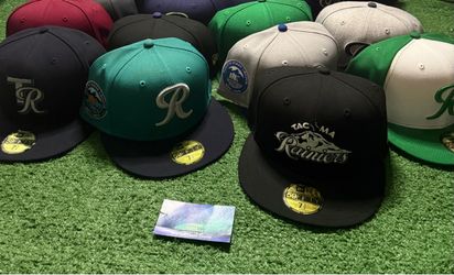 18 Tacoma Rainers New Era Fitted 59fifty 7 3/4 Hat MLB Lot Pre Owned Great Condition