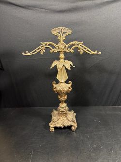 Vintage Accurate Cast Scale of Justice Hollywood Regency Jewelry Tree 21.5"