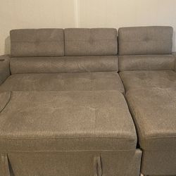 Tan Sleep Sofa Immediate Sale