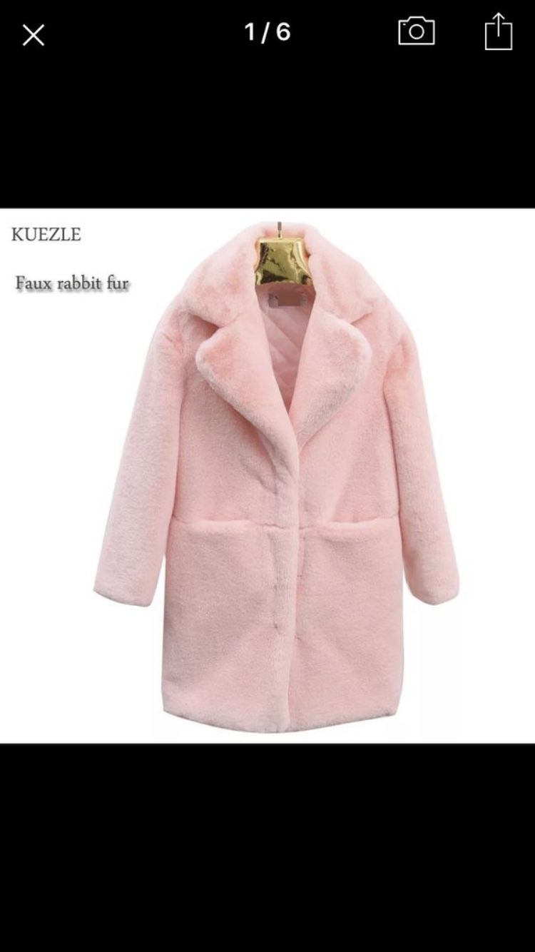 Faux fur pink jacket