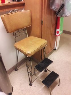 Vintage kitchen step stool chair