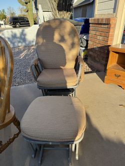 Glider Chair And Footstool