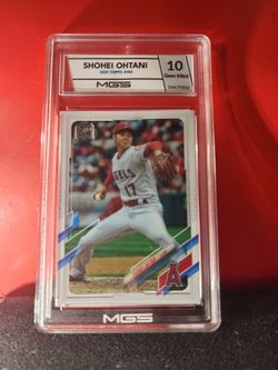2021 Topps - Shohei Ohtani #150 Pitching, White Jersey Angels MGS 10 GEM MT