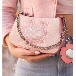 Juicy Couture Wristlet & Mini Flower Mirror.