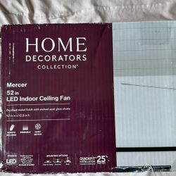 Home Decor Mercer 52 In LED Indoor Ceiling Fan 