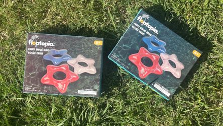 Floatopia Fruit Swim Ring Star-Shaped Pool tubes- 1 red 1 blue for 1 price