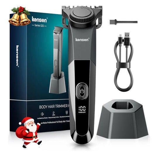 Body Hair Trimmer for Men,kensen Electric Groin & Pubic Hair Trimmer, Christmas Gift Rechargeable Ball Shaver Groomer, Mens Body Groomer Kit for Priva