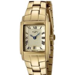 Rotary  Watch Gold Plated Blue Hands