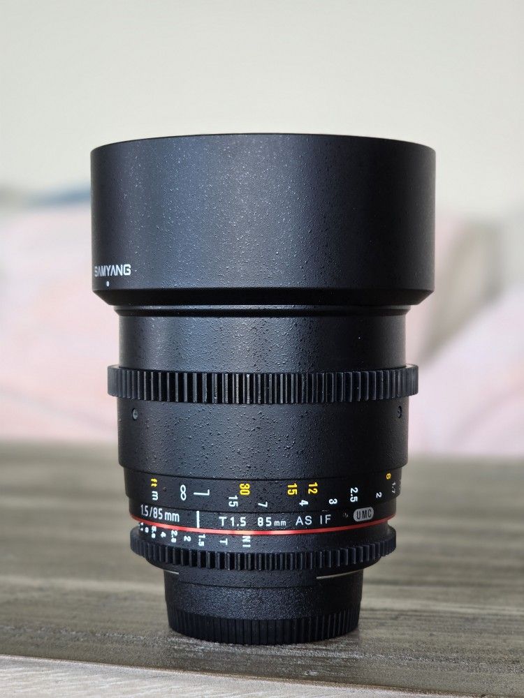 Samyang 85mm T1.5 VDSLRII Cine Lens for Nikon F Mount