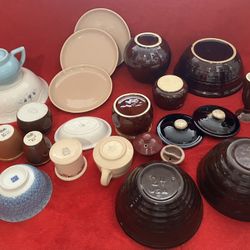 Lot Vintage POTTERY VEGETABLE BOWL CUP TEA POT  CUP PLATE ‼️ Made in USA / JAPAN ‼️ Garage - MOVING SALE ‼️ This SUNDAY 