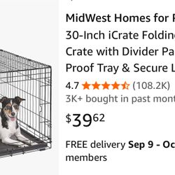 30 Inch Dog Crate With Cover