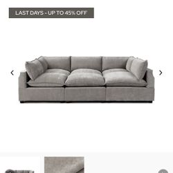 6 Piece Gray Couch