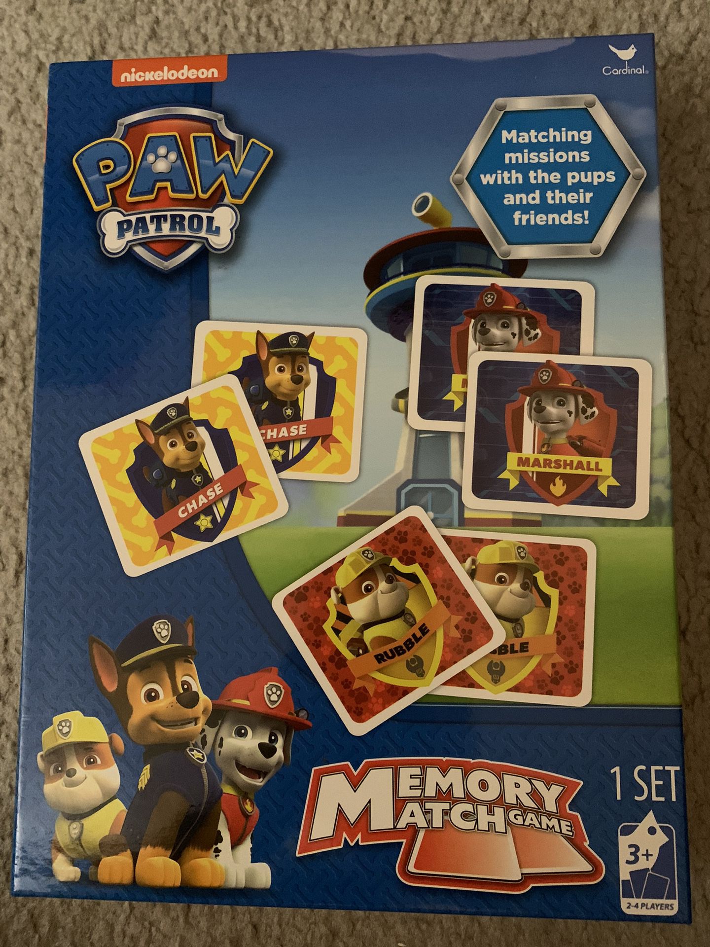 NEW - Paw Patrol Memory Match Game