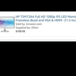 White HP monitor