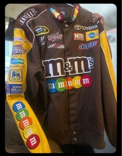 nascar m&m racing jacket button