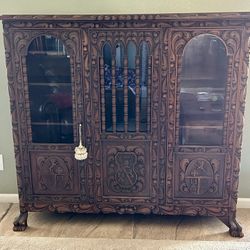 Spanish Antique Hutch and Side Table