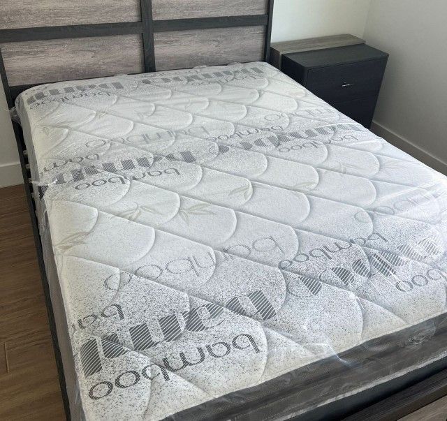 Mattress Queen size Firm Orthopedic Pillow top + box spring Gift Totally new  Home & Garden