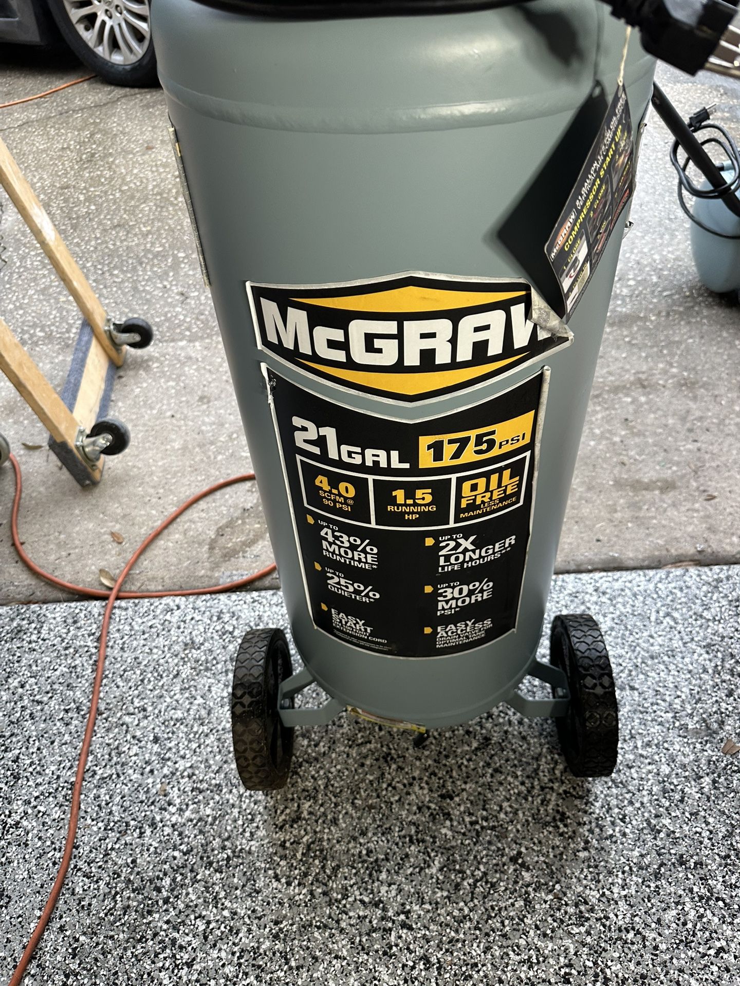 New Magraw Air Compressor/ 21ga. 175 Psi Upright