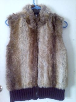 Shaver lake brown fur vest