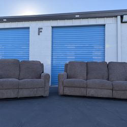 Taupe Recliner Couch and Loveseat 🚚🚛 Free Delivery 🚚🚛