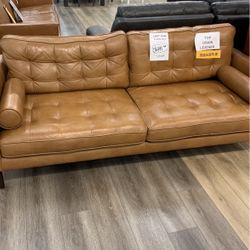 Top Grain Leather Couch 
