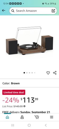 Retro Turntable With Speakers
