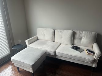 Couch and side table
