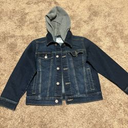 Old Navy Boys Jean Jacket With Hoodie 