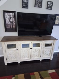 AshAshley Bolanburg 74" TV Stand with 4 Doors W647-60