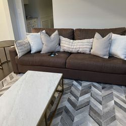Restoration Hardware Brown Sofa 