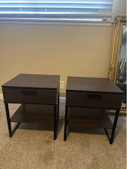 Nightstand Bedside Table - set of 2