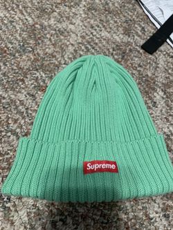 Mint green overdyed supreme beanie