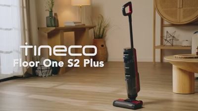 Tineco Floor One S2 Plus - Cordless Smart Wet/Dry Vacuum Cleaner and Hard Floor Washer: Self-Cleaning, Electric, Red