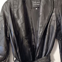 Coat(black leather)ladies 