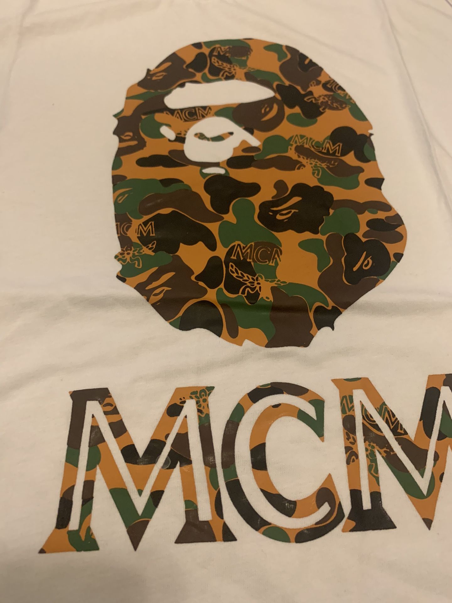 Bape X MCM white T-shirt 